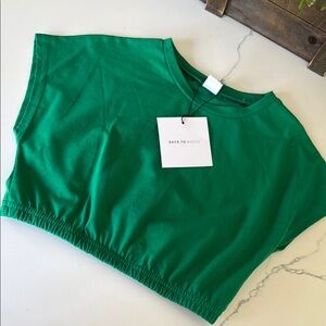 NWT Green Cropped Top